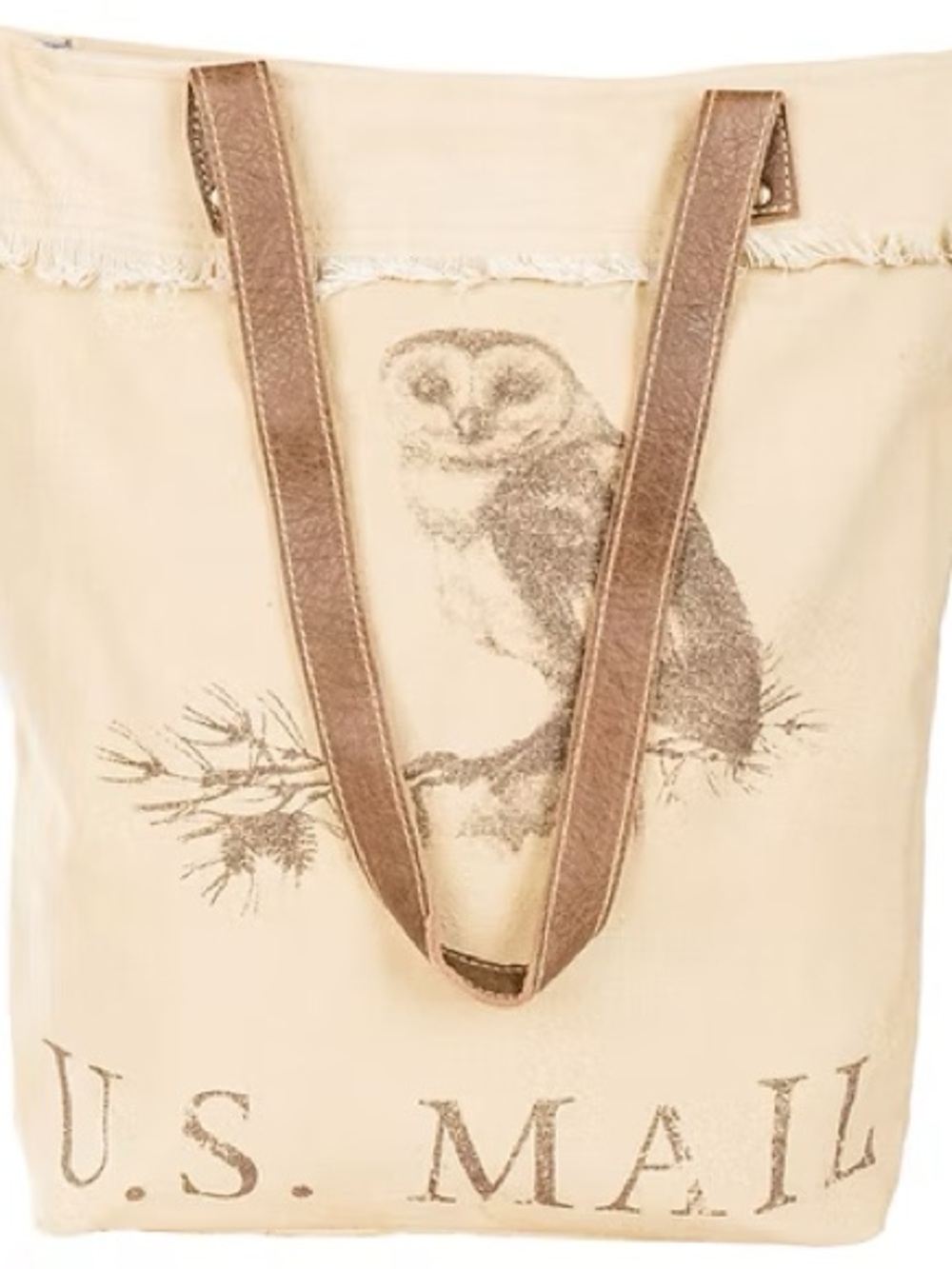 CLEA RAY SKU: 55994
Us Mail Tote SHOULDER BAG MADE WITH UPCYCLED CANVAS - Picture 4 of 9